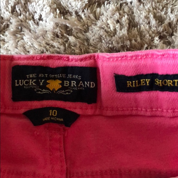 Girls Pink Lucky Brand Shorts - Picture 4 of 4